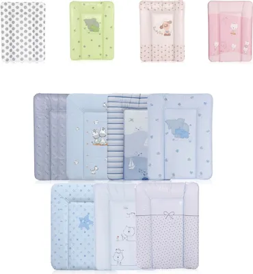 Image de Lorelli Kinder Matelas à langer Softy 50 x 70 cm lavable rembourré bord surélevé bleu