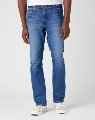 Produktbild von WRANGLER, Herren Jeanshosen, Straight fit, GREENSBORO, W38 L32, Blau, Jeans, baggyjeans, buggy