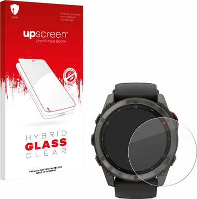 Produktbild von upscreen Schutzglas für Garmin Fenix 8 Pro AMOLED (51 mm) Schutzfolie Panzer Folie Glas Display Schutz klar