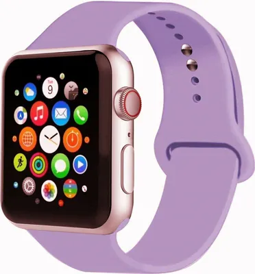 Produktbild von Apple Watch Silikon Sport Ersatz Armband - Flieder, 42/44/45mm M/L