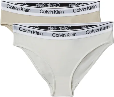 Produktbild von Calvin Klein Jeans Girls 2PK Bikini G80G800726, Pink (Oystergrey/Tofu), 8-10