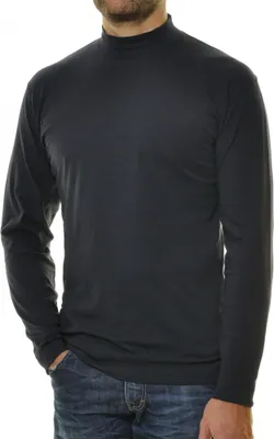 Produktbild von RAGMAN Herren Shirt Langarm Stehkragen Single-Jersey Marine 4XL