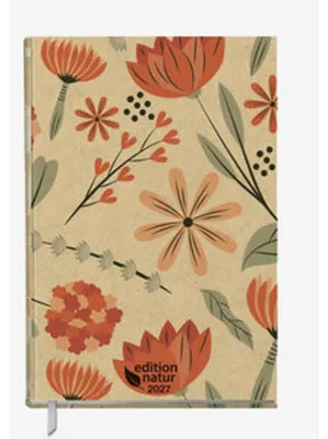 Productafbeelding van Chef-Timer Editie Natur Floral Symphony 2027: Agenda met dagindeling. Din A5 agenda, 1 dag per pagina. Extra ruimte voor notities.
