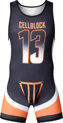 Produktbild von CELLBLOCK 13 - Herren Partywear - Chain Reaction Singlet Jock Orange - 1x Größe M