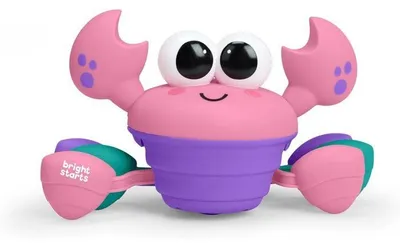 Produktbild von Bright Starts Musikalischer Krabbel-Crab, Babyspielzeug ab 6 Monaten, Motorikspielzeug, Hindernissensoren, Rosa