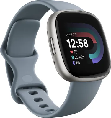 Produktbild von Fitbit Versa 4 Waterfall Blue/Platinum