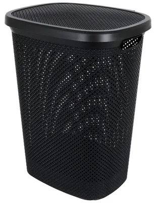 Obrázok produktu pre Kôš na prádlo – plastový kôš – 60 litrov – čierna farba