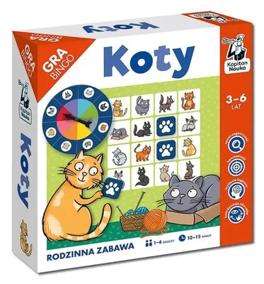 Imagen del producto de Gra de bingo con gatos. Capitán. Material educativo para niños
