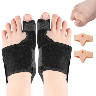 Produktbild von BWOOOWE 2 Stück Hallux Valgus Zehenspreizer Korrektor Und Hallux Valgus Schiene Zehenkorrektor Für Großzehe Fußkorrektur Zehentrenner Fußpflege Damen Herren