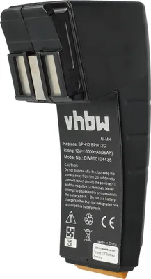 Produktbild von vhbw Akku kompatibel mit Festo Festool CDD12FX, CDD12ESC, CDD12ES, CDD12E, CDD12, CCD12v, CDD12MH Werkzeug (3000 mAh, NiMH, 12 V)