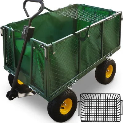 Produktbild von Transportwagen - Bollerwagen - Gartenkarre mit Plane 550kg