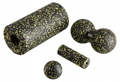 Produktbild von HMS FSBM04 Massage-Set Faszienrolle & Ball Schwarz