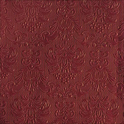 Produktbild von Servietten Papier 33x33cm Elegance geprägt 15 Stück Bordeaux