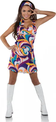 Produktbild von Hippie Peace Minikleid für Fasching Größe: XS