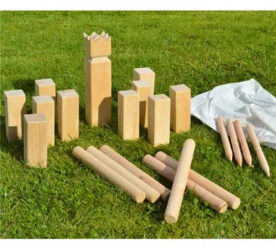 Produktbild von Holzwurfspiel Holz XXL 12Spieler 22tlg. Outdoor Kubb Spiel ab 6Jahren
