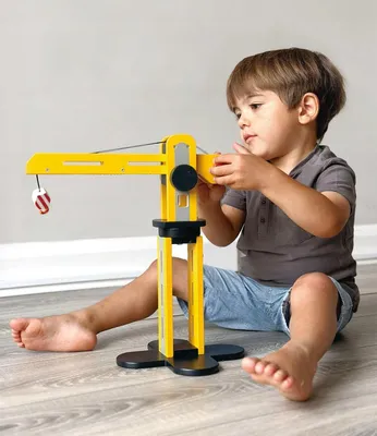 Obrázok produktu pre Mentari Drevený žeriav s vozidlami 37cm