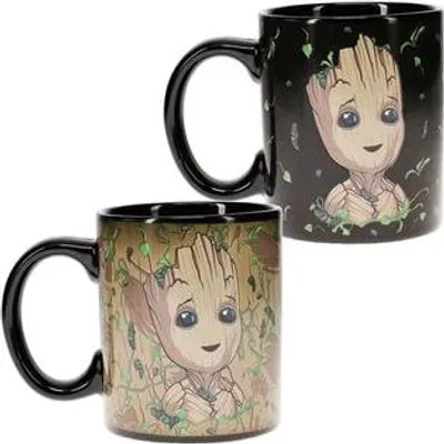 Produktbild von Paladone - Kubek zmieniający kolor - Kubek do kawy Marvel Groot (300ml) magiczny kubek Strażnicy Galaktyki
