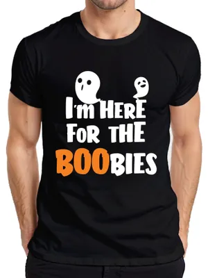 Produktbild von I'm Here For The Boobies Halloween Geist Lustig y Party Kostüm Herren T-Shirt, Schwarz, S