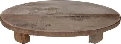 Produktbild von Natürliches Sammeltablett mit Altholzsockel ø38x7cm