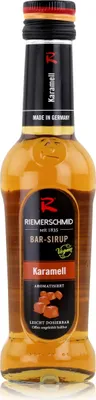 A bottle of Riemerschmid Bar-Sirup Karamell.