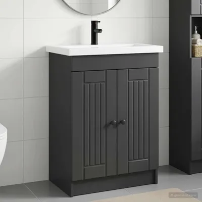 Productafbeelding van Maison Exclusive - Badkamerkastset, zwart, 78,5 x 37,5 x 81 cm, houtvezel