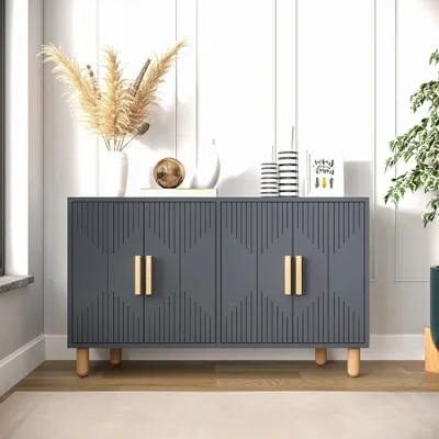 Produktbild von Skye Decor, Roger - Anthracite, Konsole, 100 % Melaminbeschichtete Spanplatten, Anthrazit, 120 x 29,6 x 73,6 cm
