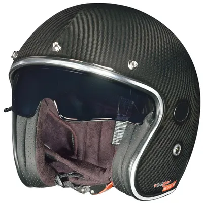 Produktbild von Carbon Jethelm Integralhelm Motorradhelm Chopper Café Racer  Bobber RC-591 Carbon M (57-58)