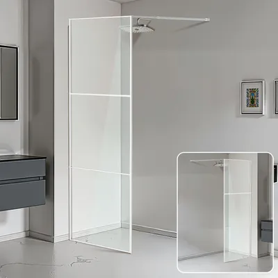 Obrázok produktu pre Izrielar sprchový kút 80X200cm sprchová zástena pre sprchovací kút ESG bezpečnostné sklo 5mm strieborná