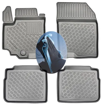 Produktbild von Z510435 TPE-Gummifußmatten kompatibel mit  Suzuki SX4 S-Cross Comfort 1 Steilheck Geländewagen SUV 5-türer 2013-2021