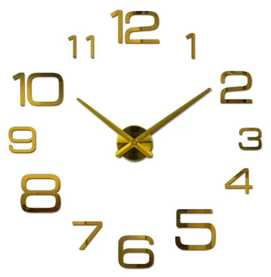 Immagine prodotto di Solidchoice - Orologio da parete fai-da-te senza cornice, con adesivi specchiati 3D
