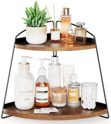 Produktbild von Puricon 2 Etagen Eck Organizer Küchenregal Badezimmer Organizer Halter Etagere