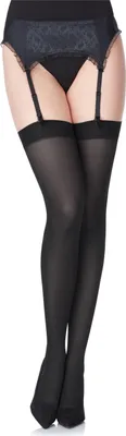 Produktbild von Merry Style Damen Mikrofaser Strapsstrümpfe MS 799 40 DEN (Schwarz, XS-S (32-38))