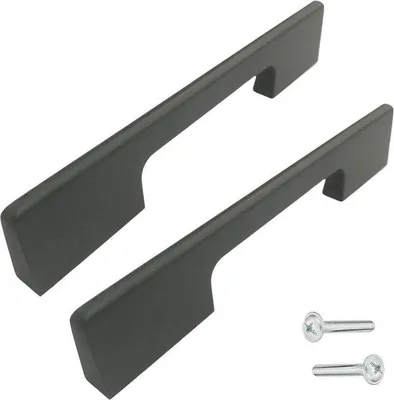 Zdjęcie produktu dla By MJM Seattle uchwyt meblowy matowy czarny, rozstaw 128mm/160mm - 2 szt.