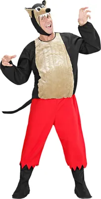 Produktbild von Kostüm böser schwarzer Wolf - Wolfskostüm Gr. S - XXL XL - 54