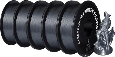 Obrázok produktu pre 3D tlačové vlákno, priemer 1,75 mm, materiál PETG, strieborná farba