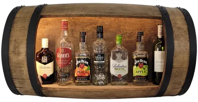 Produktbild von Hängende hölzerne Fass-LED-Bar mit geheimen versteckten unter Regal 80cm hängende Spirituosen-Hausbar