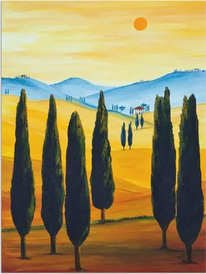 Produktbild von ARTland Wandbild Alu für Innen & Outdoor Sehnsucht nach der Toskana Größe: 45x60 cm