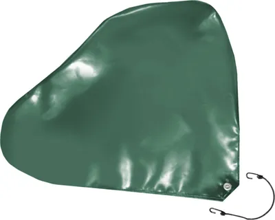 Image de Housse de timon en bâche PVC Premium pour poids lourds, 680g/m², (vert RAL6005, 88x70cm pour timons non freinés), Protection de timon universelle, Couverture de timon