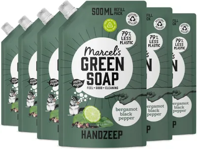Produktbild von MARCEL'S GREEN SOAP Handseife Bergamotte & Pfeffer Nachfüllung 500ml x 6 bundle