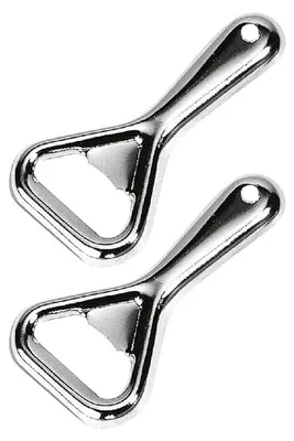 Flesopener aus Stahl, 2 Stück, 8 x 4,1 x 0,6 cm, Silber