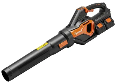 Image de Souffleur de feuilles sans fil, 20 V, avec 2 batteries de 4 Ah et chargeur | Couleur : orange et noir | Dimensions : 22 x 102 x 16 cm