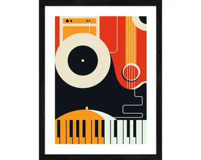 Produktbild von Gerahmtes Bild Music II 33x43 cm
