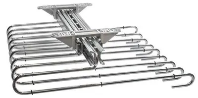 Hosenbügel-Set, 11 Kleiderbügel, verchromter Stahl