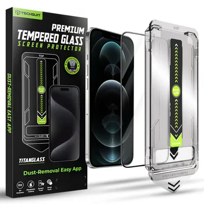 Obrázok produktu pre Techsuit - TitanGlass FullCover ochranné sklo pre iPhone 12 / iPhone 12 Pro - čierne