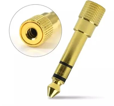Produktbild von Klinken Audio Adapter 3,5 mm Klinke Aux In Buchse auf 6,35 mm Stecker Kupplung