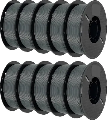 Immagine prodotto di Filamento PLA, diametro 1,75 mm, peso totale 10 kg, 10 kg PLA grigio
