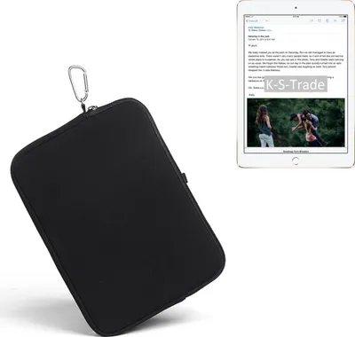 Produktbild von K-S-Trade Neopren Hülle kompatibel mit Apple iPad Air 2 Schutz Hülle Neoprenhülle Tablet-Hülle Tabletcase Tablet Schutz Gürtel Tasche Case