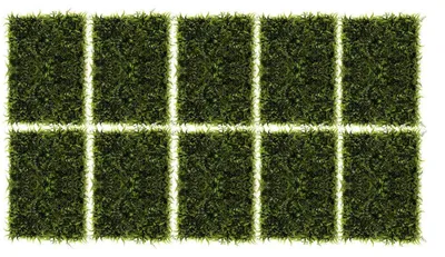 Image de Lot de 10 Panneaux Mur Végétal Artificiel 60 x 40 cm Décoration Murale 2.4 m²