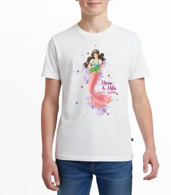 Produktbild von Spreadshirt Schleich Bayala Meerjungfrau Marina & Malia Teenager Premium T-Shirt, 158/164 (12 Jahre), Weiß