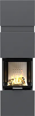 Produktbild von Hitze TRINITY 54x54x53.G TRI BOX Kamineinsatz mit Gehäuse in grau Bauart1 Erfüllt BImSchV II
